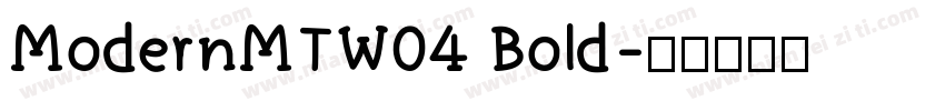 ModernMTW04 Bold字体转换